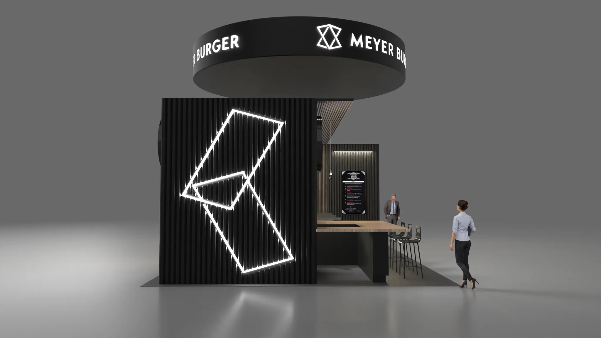 20x30 Island booth design by Reaction Space